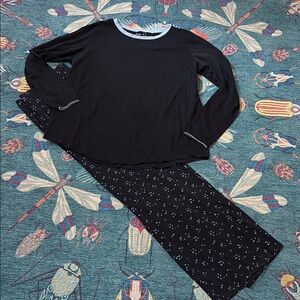 Jijamas 100% Pima cotton pajamas in black shooting stars XXL Tall